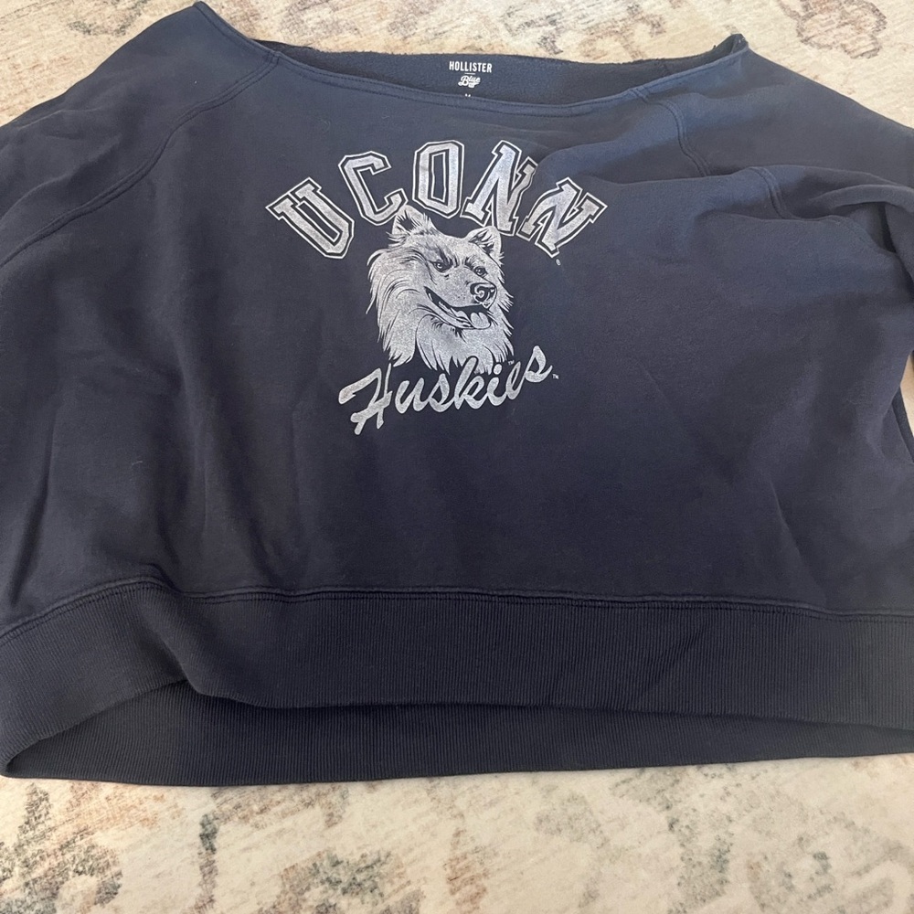 Hollister Navy UConn Huskies Sweatshirt